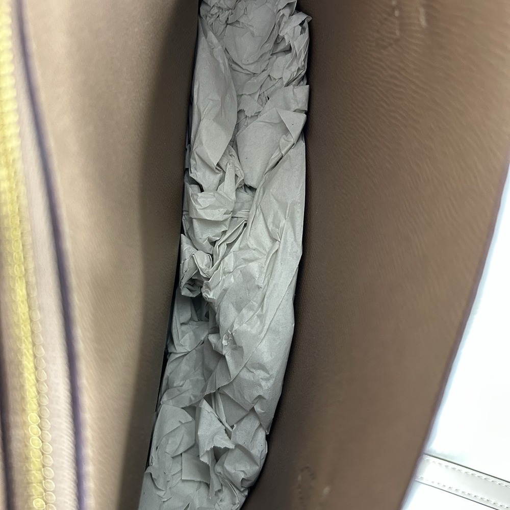 Coach Mollie Tote 25 Sand Chalk Signature Canvas Leather Bag NEW - Picture 5 of 13